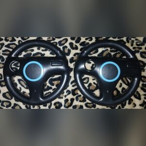 2 x Mario Kart Steering Wheels for Nintendo Wii & Wii U  (BLACK)